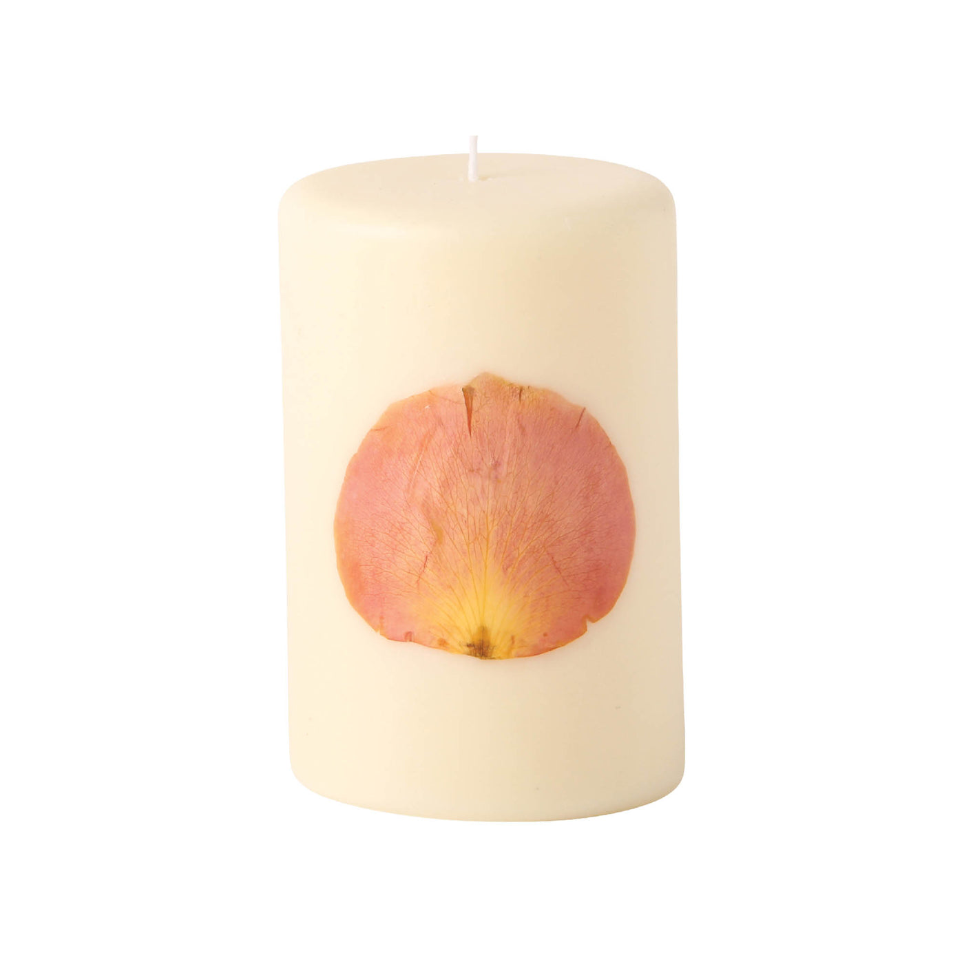 Apricot Rose Tall Pillar Botanical Candle