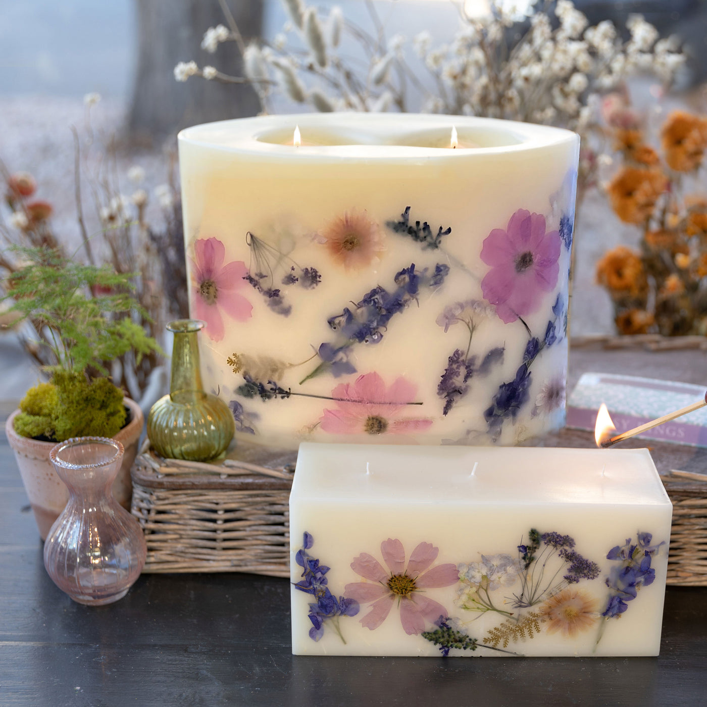 Roman Lavender Oval Botanical Candle