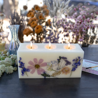 Roman Lavender Brick Botanical Candle