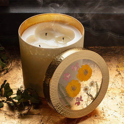 Lemon Blossom + Lychee XL Mercury Glass Candle