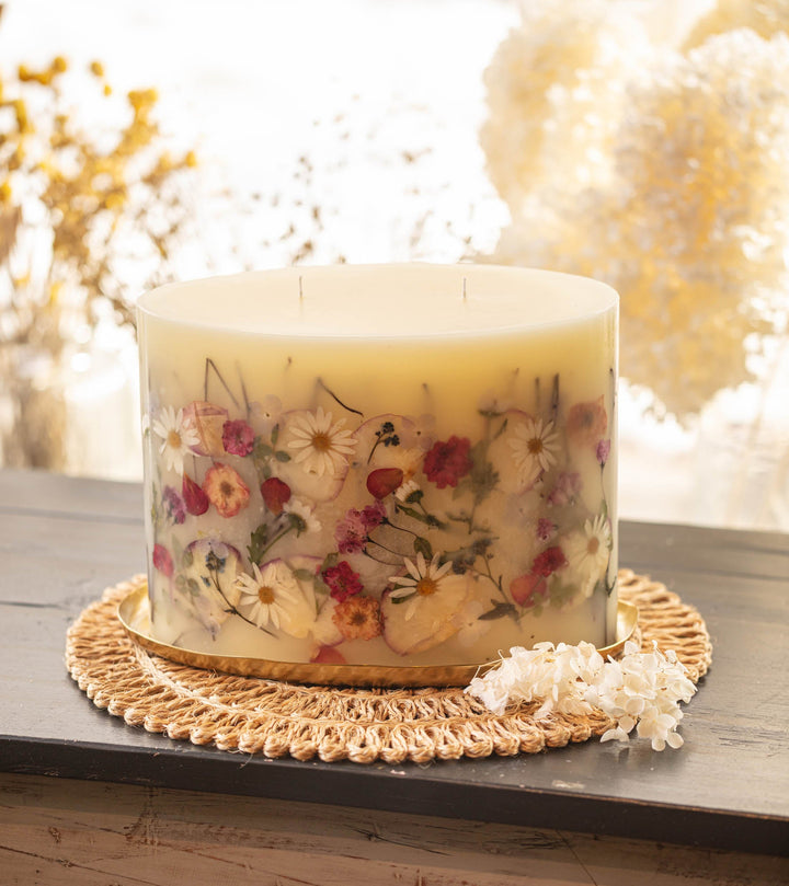 Apricot Rose Oval Botanical Candle-Candles 2 of 2