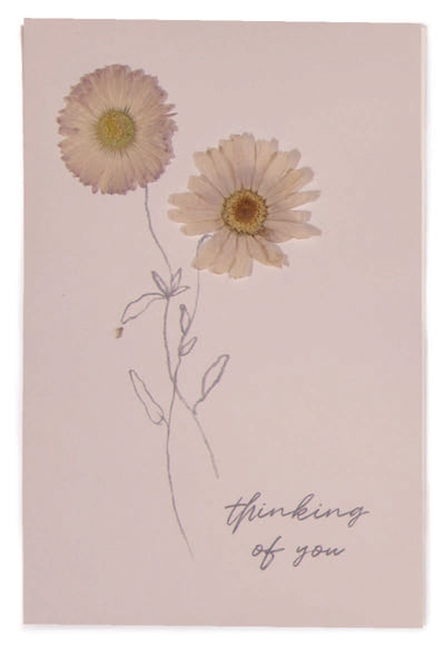 Thinking of You - Margaret Pressed Floral Stationery