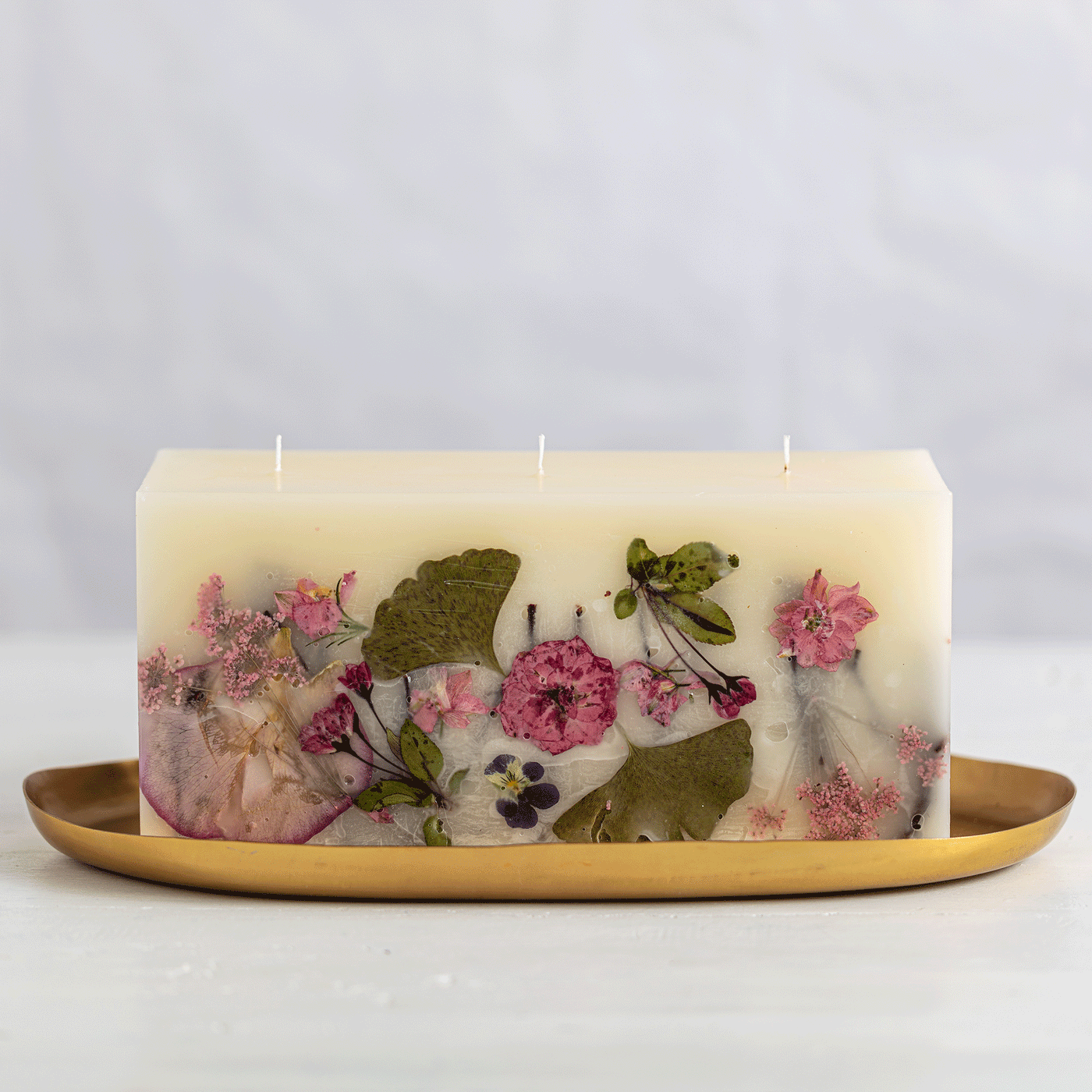 Rachel Parcell + Rosy Rings Peony Brick Botanical Candle + Plate