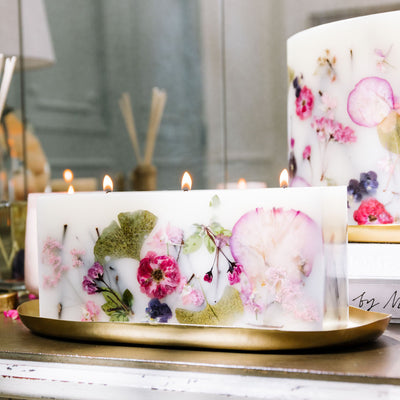 Rachel Parcell + Rosy Rings Peony Brick Botanical Candle