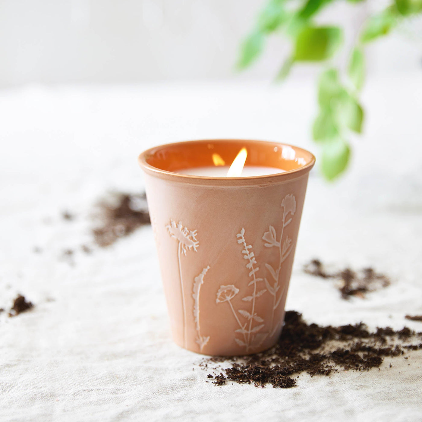 Lemon Blossom Garden Pot Candle