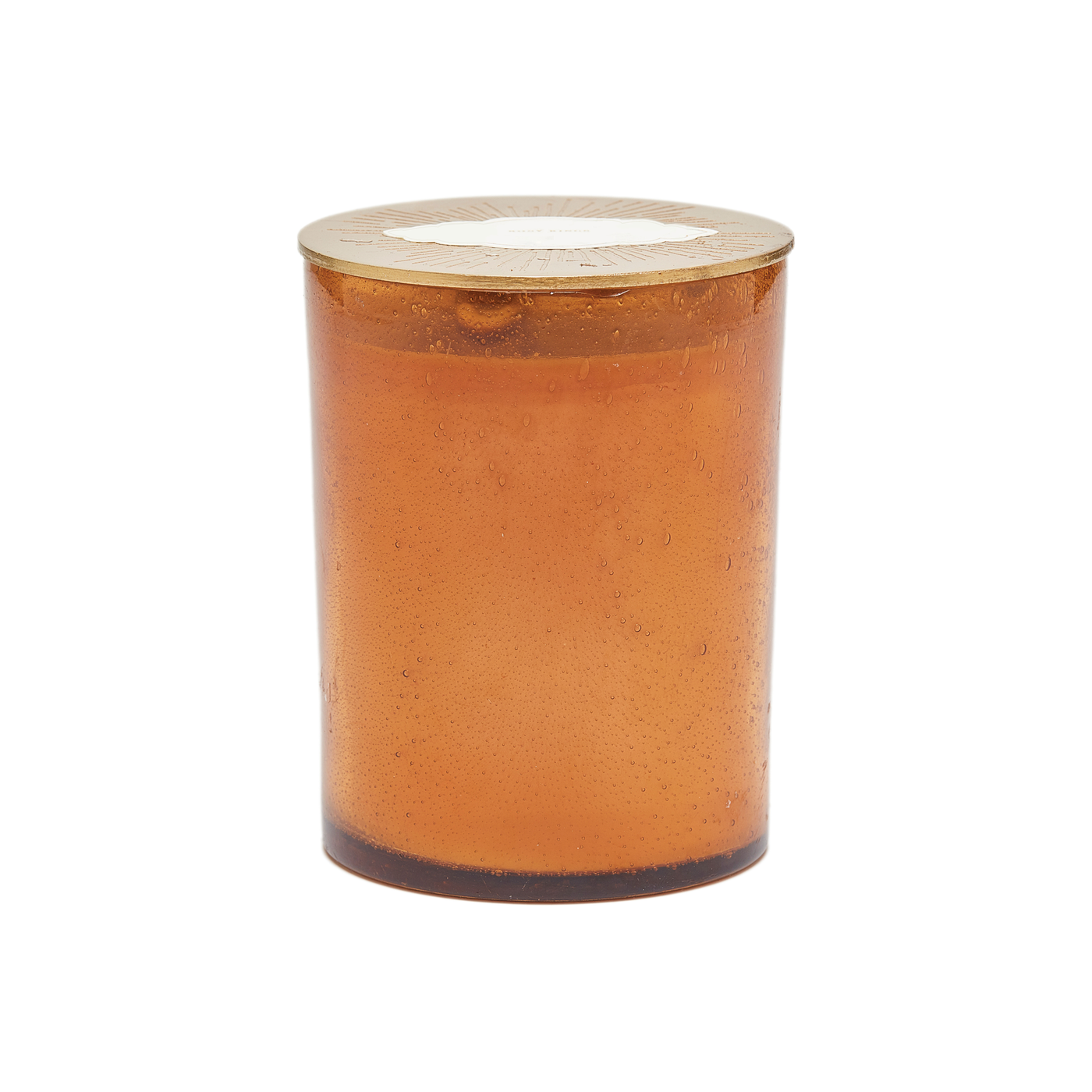 Apricot Rose Sunray Glass Candle